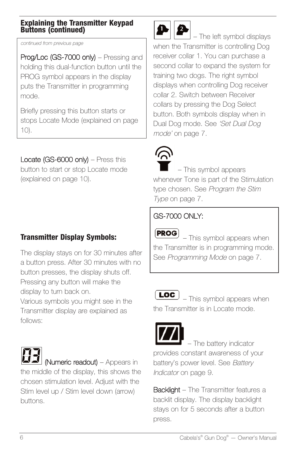 Petsafe Innotek Cabela’s Gun Dog Remote Trainer User Manual | Page 6 / 24