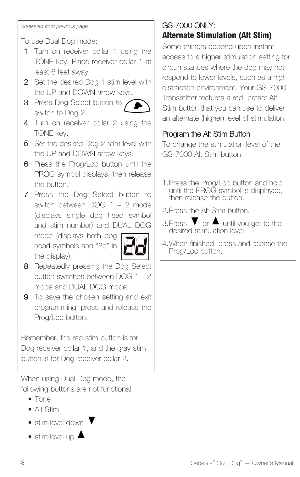 Petsafe Innotek Cabela’s Gun Dog Remote Trainer User Manual | Page 8 / 24