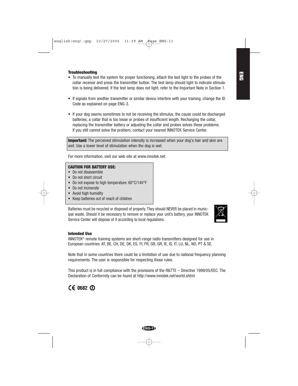 Petsafe Innotek Command Series Remote Trainer User Manual | Page 11 / 72