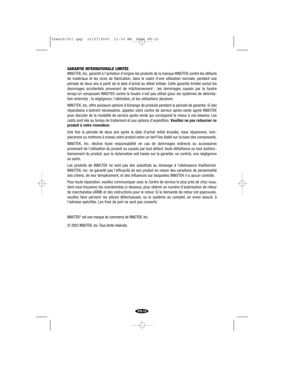 Petsafe Innotek Command Series Remote Trainer User Manual | Page 36 / 72