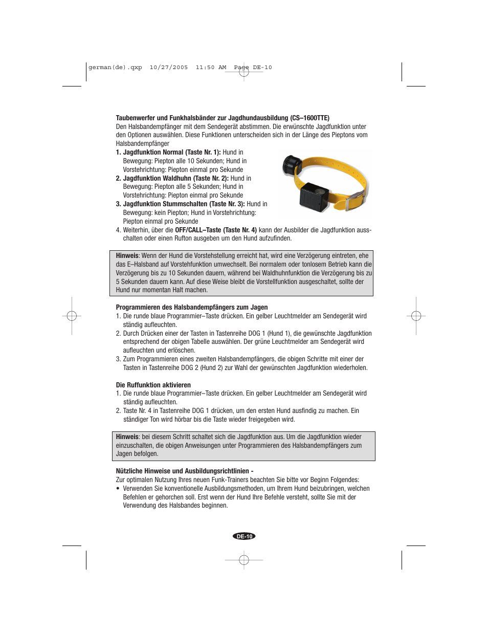 Petsafe Innotek Command Series Remote Trainer User Manual | Page 46 / 72