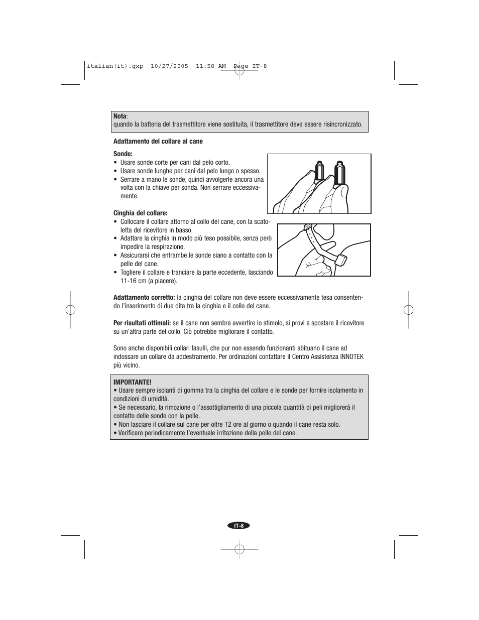 Petsafe Innotek Command Series Remote Trainer User Manual | Page 56 / 72