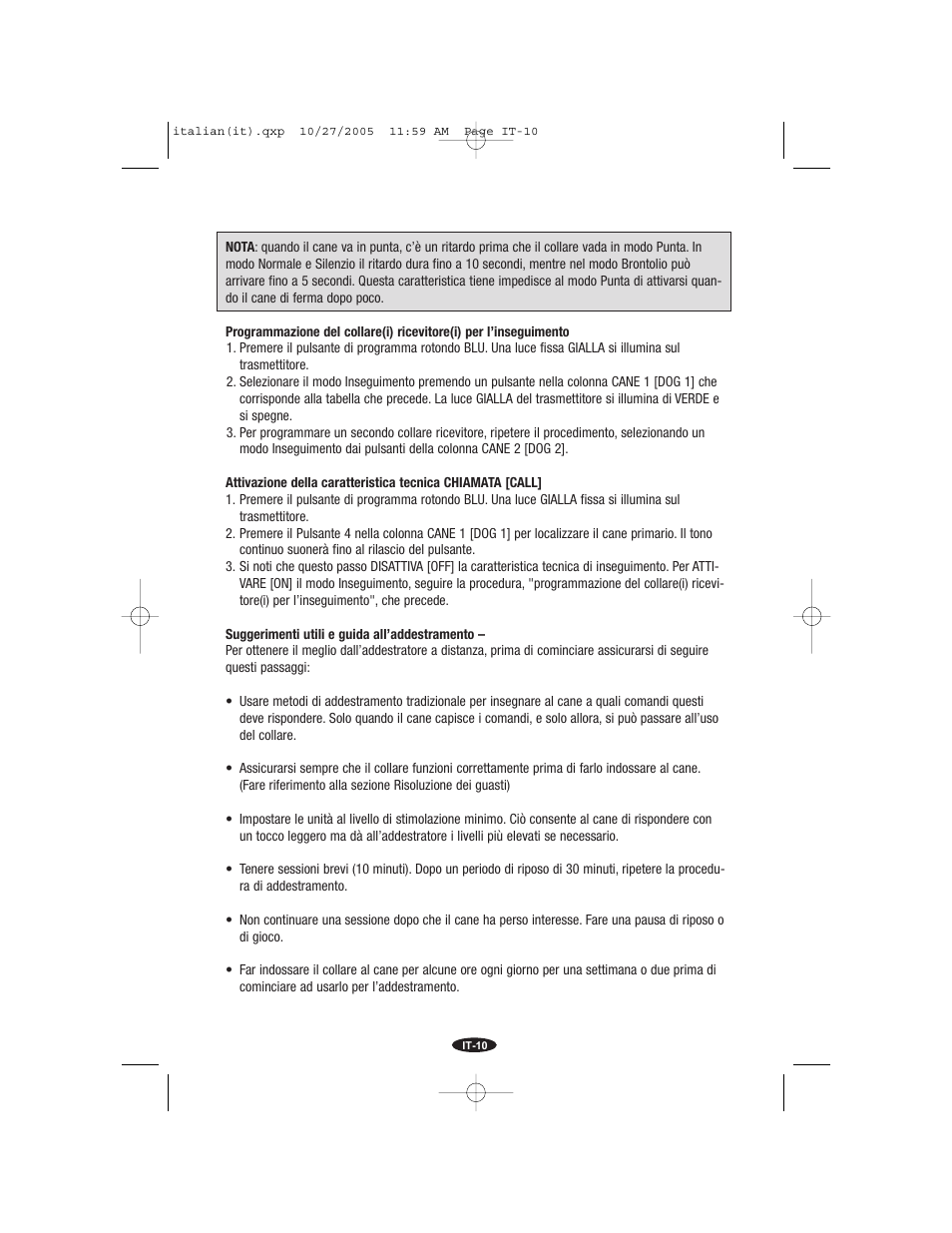 Petsafe Innotek Command Series Remote Trainer User Manual | Page 58 / 72