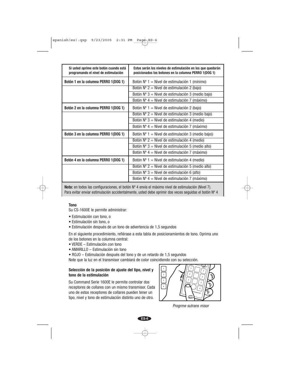 Progrme sutrans misor | Petsafe Innotek Command Series Remote Trainer User Manual | Page 66 / 72