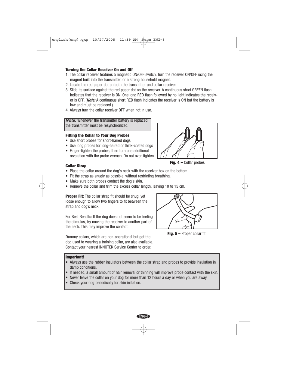 Petsafe Innotek Command Series Remote Trainer User Manual | Page 8 / 72
