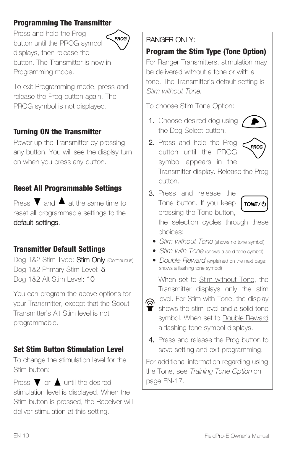 Petsafe Innotek FieldPro Remote Trainer User Manual | Page 10 / 156
