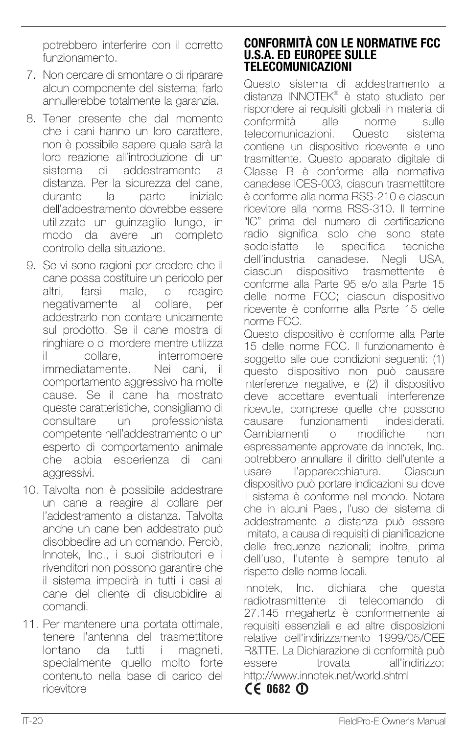 Petsafe Innotek FieldPro Remote Trainer User Manual | Page 108 / 156