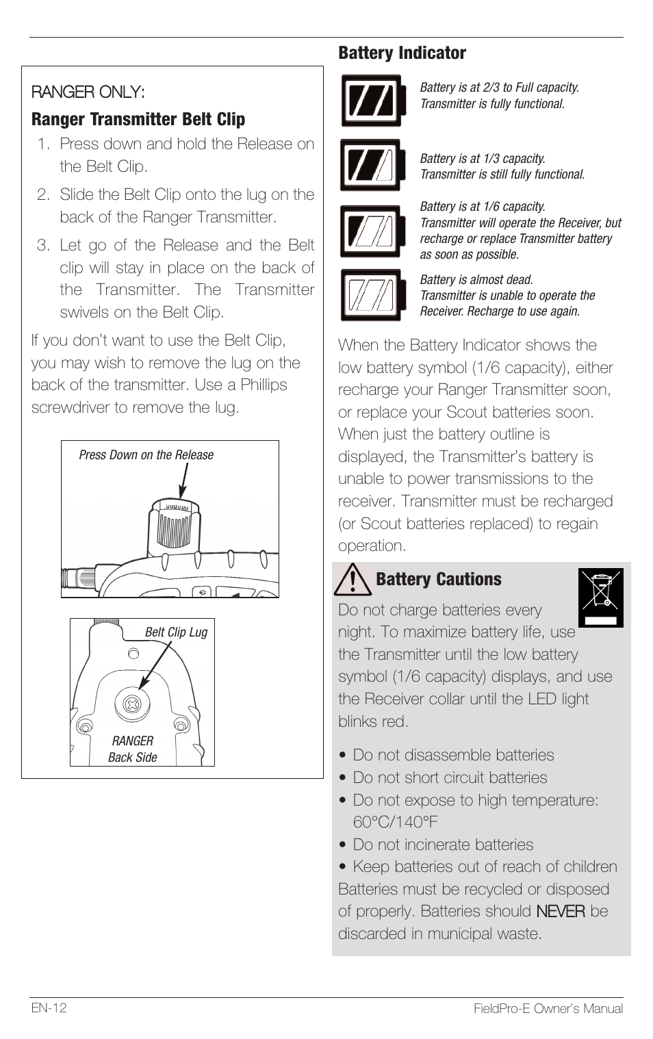 Petsafe Innotek FieldPro Remote Trainer User Manual | Page 12 / 156