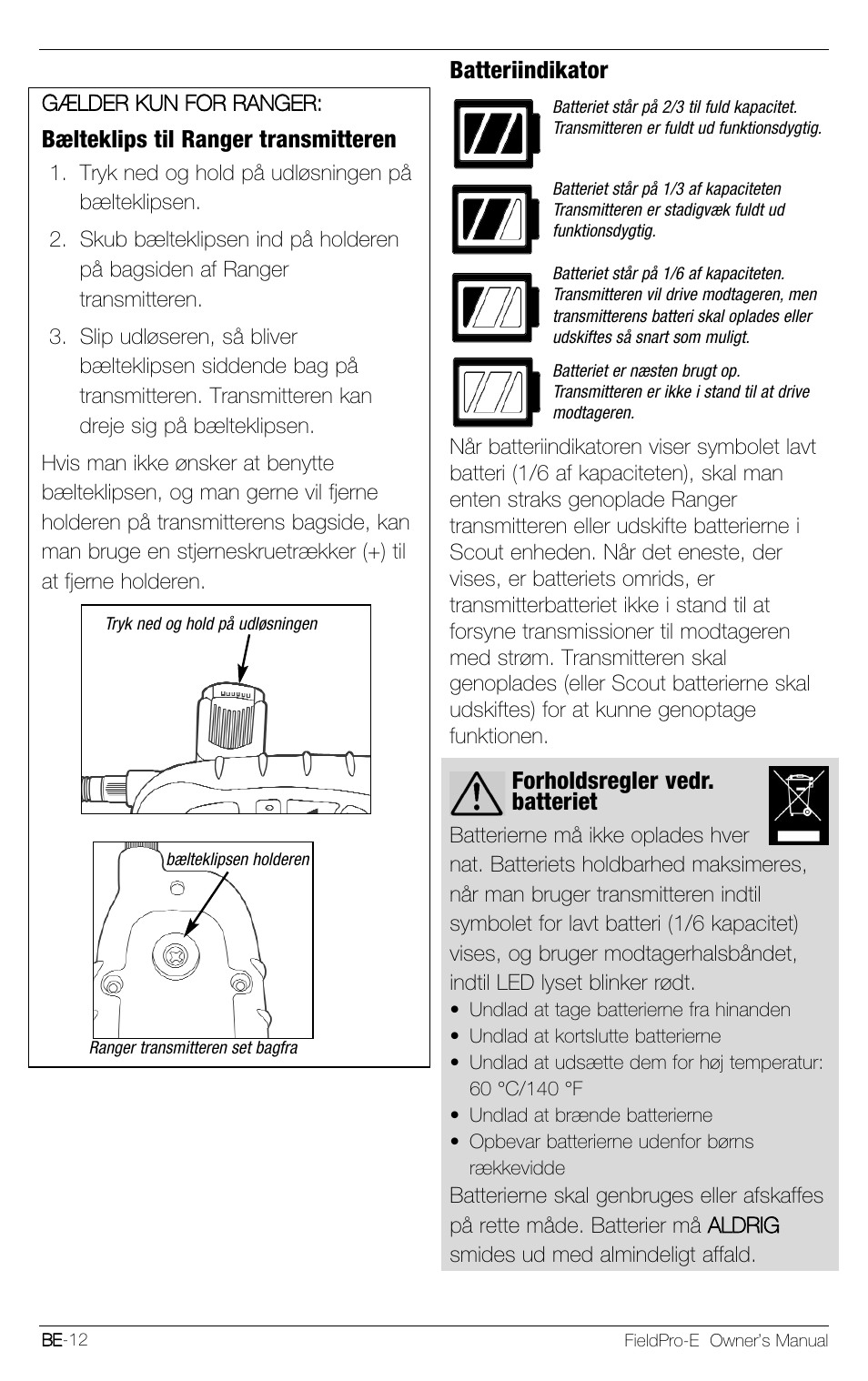 Petsafe Innotek FieldPro Remote Trainer User Manual | Page 144 / 156