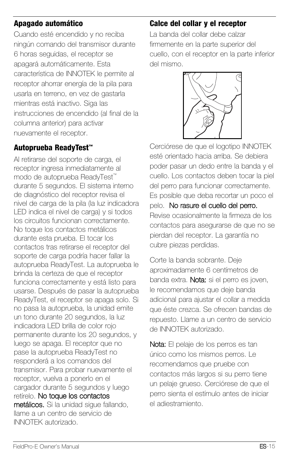 Petsafe Innotek FieldPro Remote Trainer User Manual | Page 59 / 156