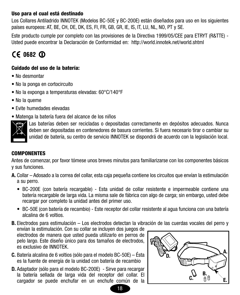 Petsafe Innotek No-Bark Collar User Manual | Page 18 / 48