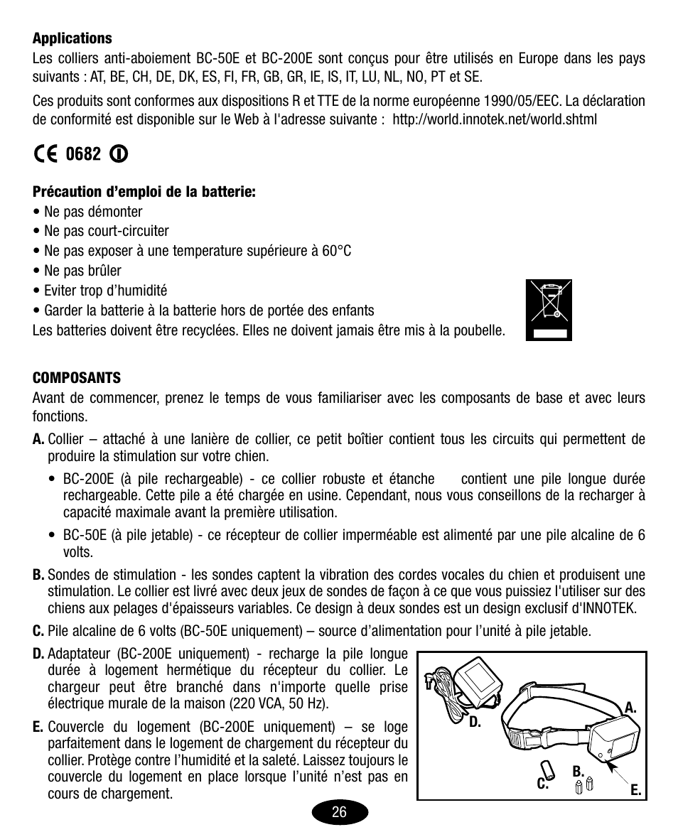 Petsafe Innotek No-Bark Collar User Manual | Page 26 / 48
