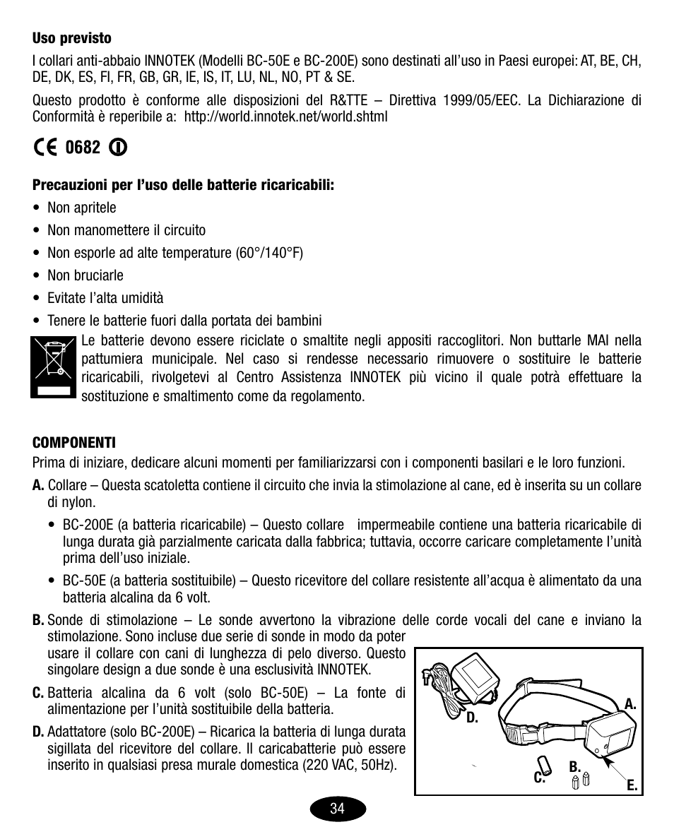 Petsafe Innotek No-Bark Collar User Manual | Page 34 / 48