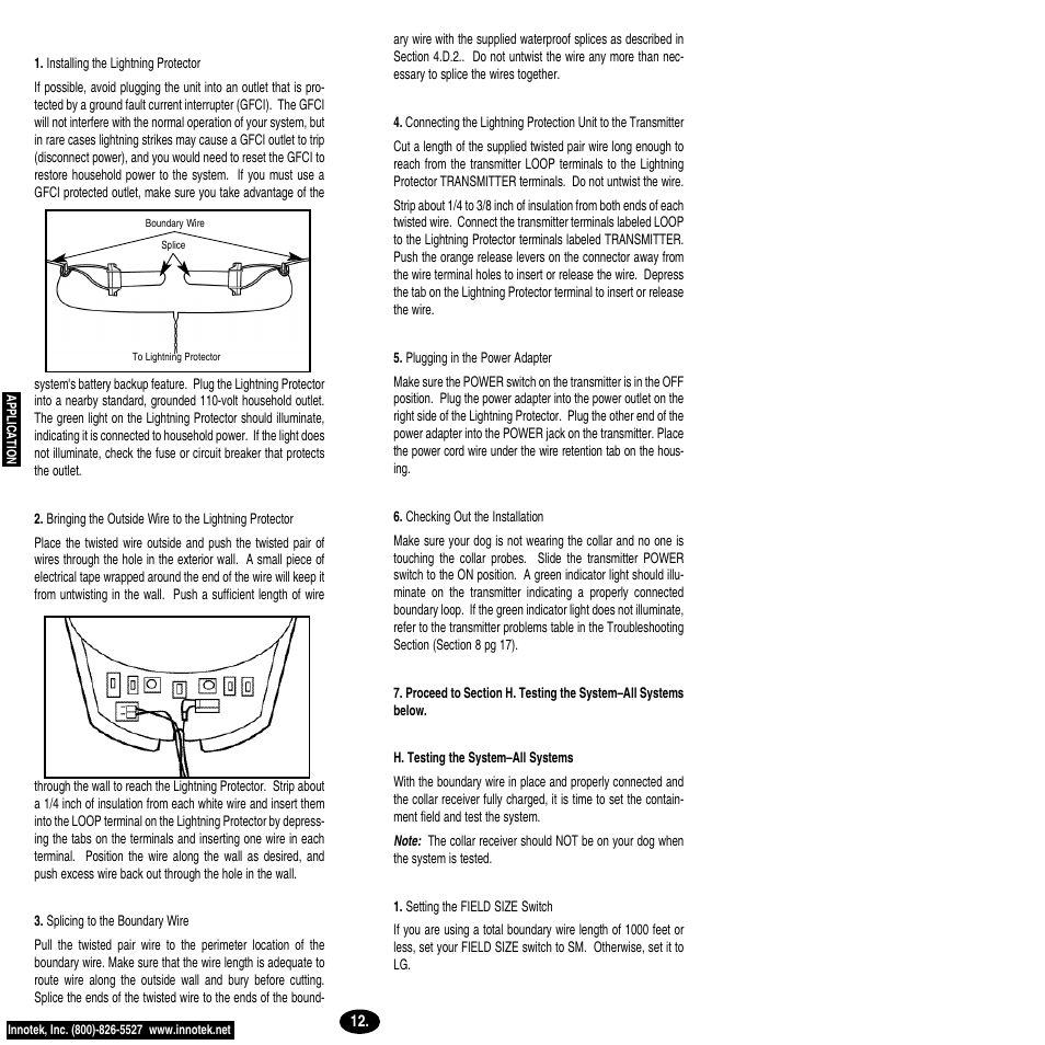 Petsafe Innotek Smart Dog® Rechargeable In-Ground Pet Fencing System User Manual | Page 12 / 28