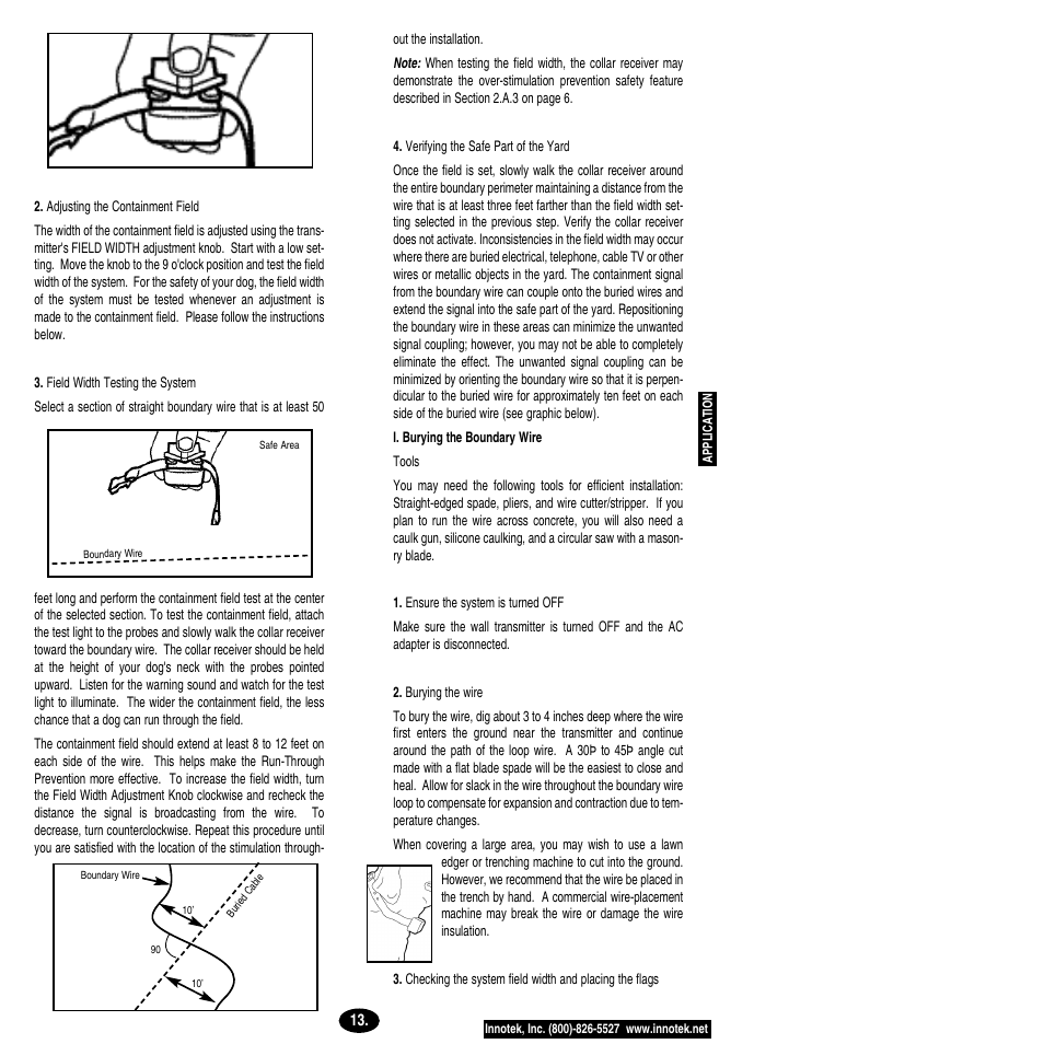 Petsafe Innotek Smart Dog® Rechargeable In-Ground Pet Fencing System User Manual | Page 13 / 28