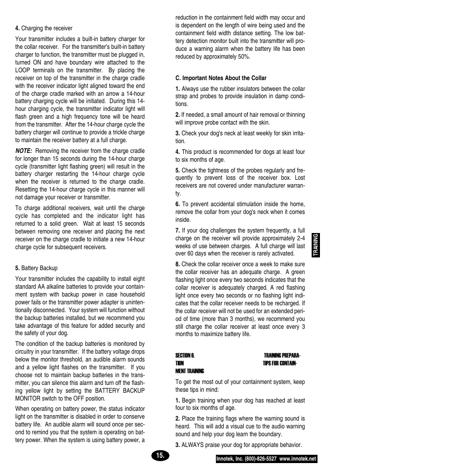 Petsafe Innotek Smart Dog® Rechargeable In-Ground Pet Fencing System User Manual | Page 15 / 28