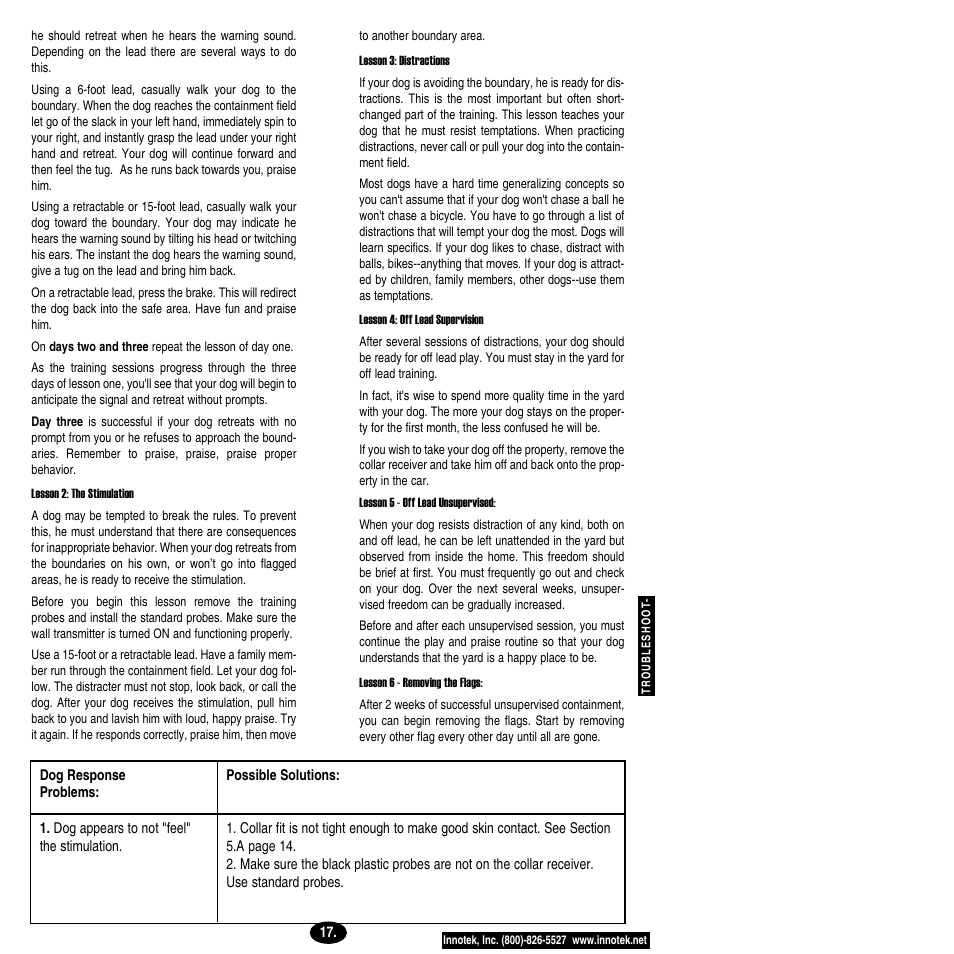 Petsafe Innotek Smart Dog® Rechargeable In-Ground Pet Fencing System User Manual | Page 17 / 28