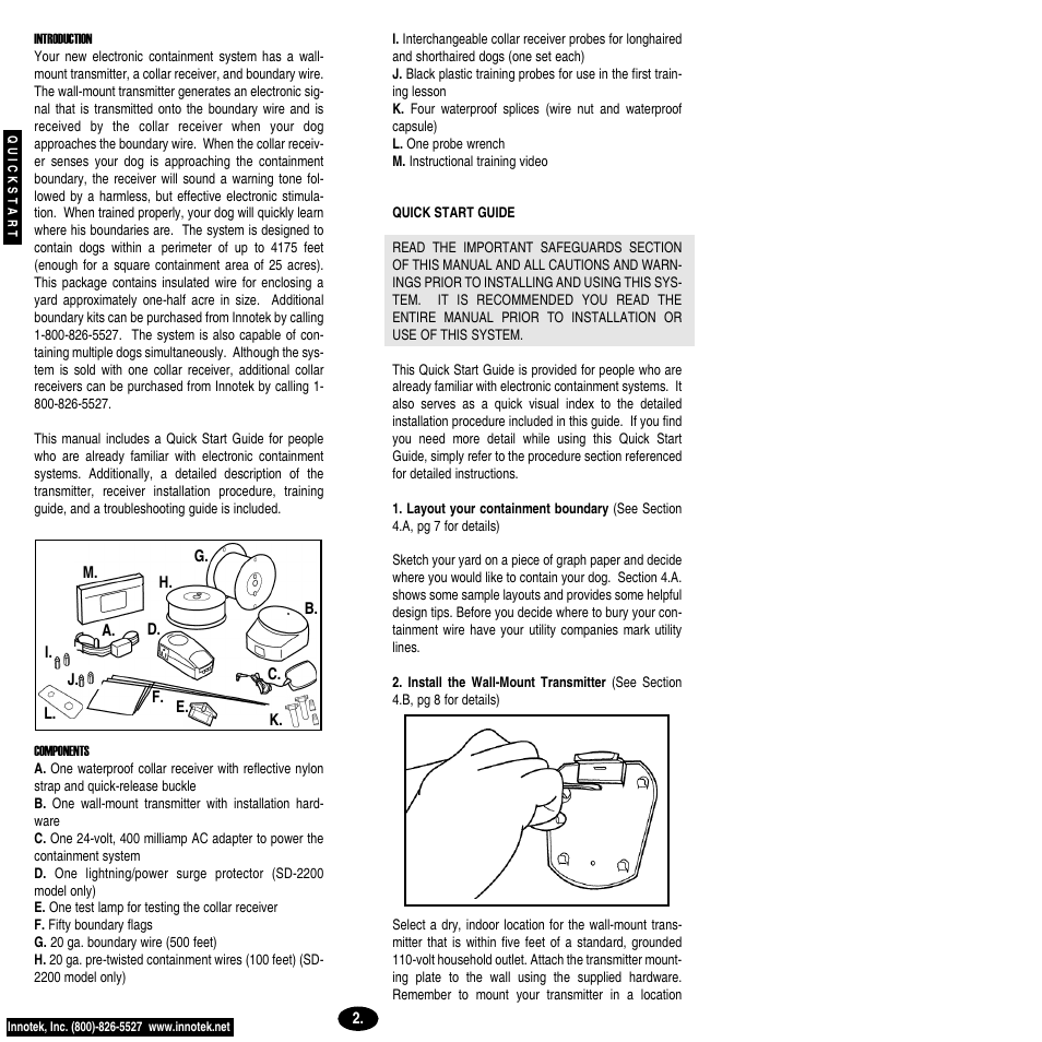 Petsafe Innotek Smart Dog® Rechargeable In-Ground Pet Fencing System User Manual | Page 2 / 28