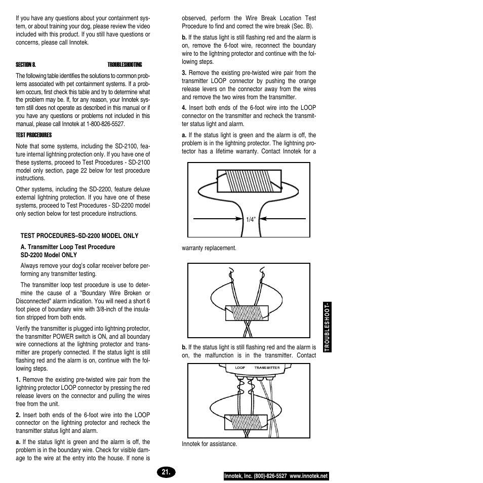 Petsafe Innotek Smart Dog® Rechargeable In-Ground Pet Fencing System User Manual | Page 21 / 28