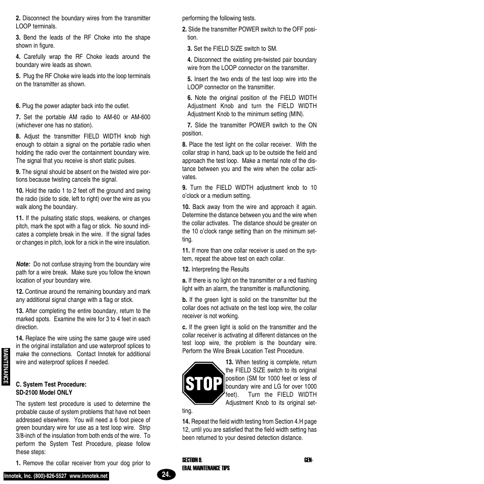 Petsafe Innotek Smart Dog® Rechargeable In-Ground Pet Fencing System User Manual | Page 24 / 28