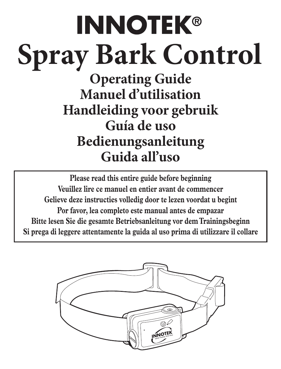 Petsafe Innotek Spray Bark Control Collar User Manual | 76 pages