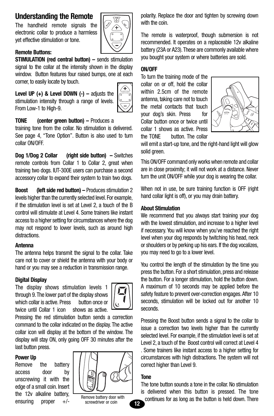 Understanding the remote | Petsafe Innotek UltraSmart Contain ‘n’ Train In-Ground Fence User Manual | Page 14 / 100