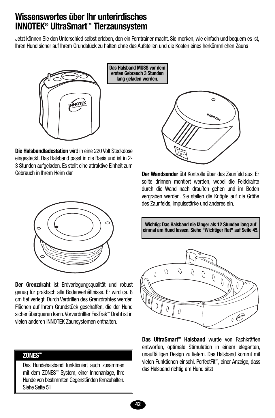 Ultrasmart, Tierzaunsystem | Petsafe Innotek UltraSmart Contain ‘n’ Train In-Ground Fence User Manual | Page 44 / 100