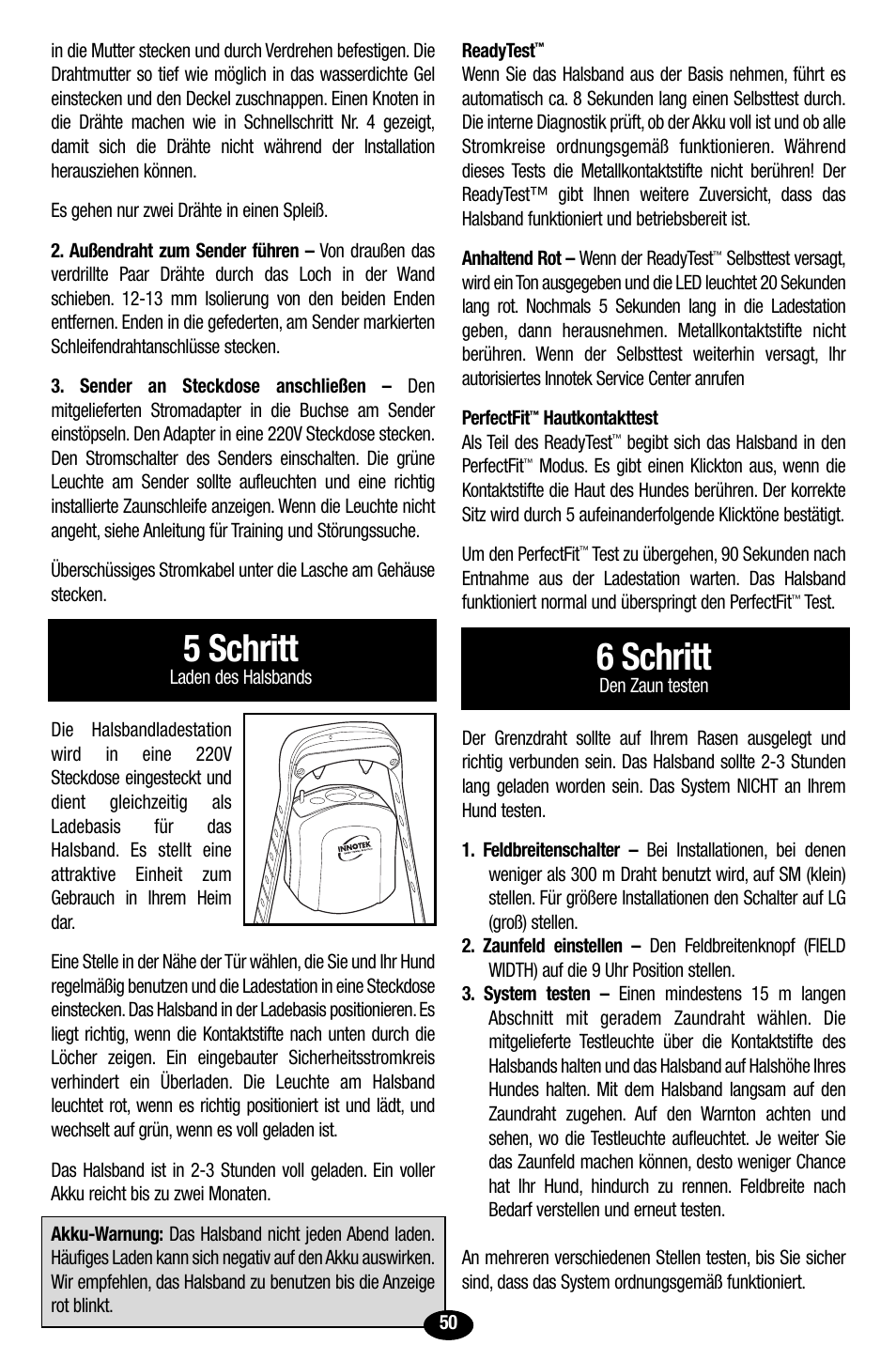 5 schritt, 6 schritt | Petsafe Innotek UltraSmart Contain ‘n’ Train In-Ground Fence User Manual | Page 52 / 100