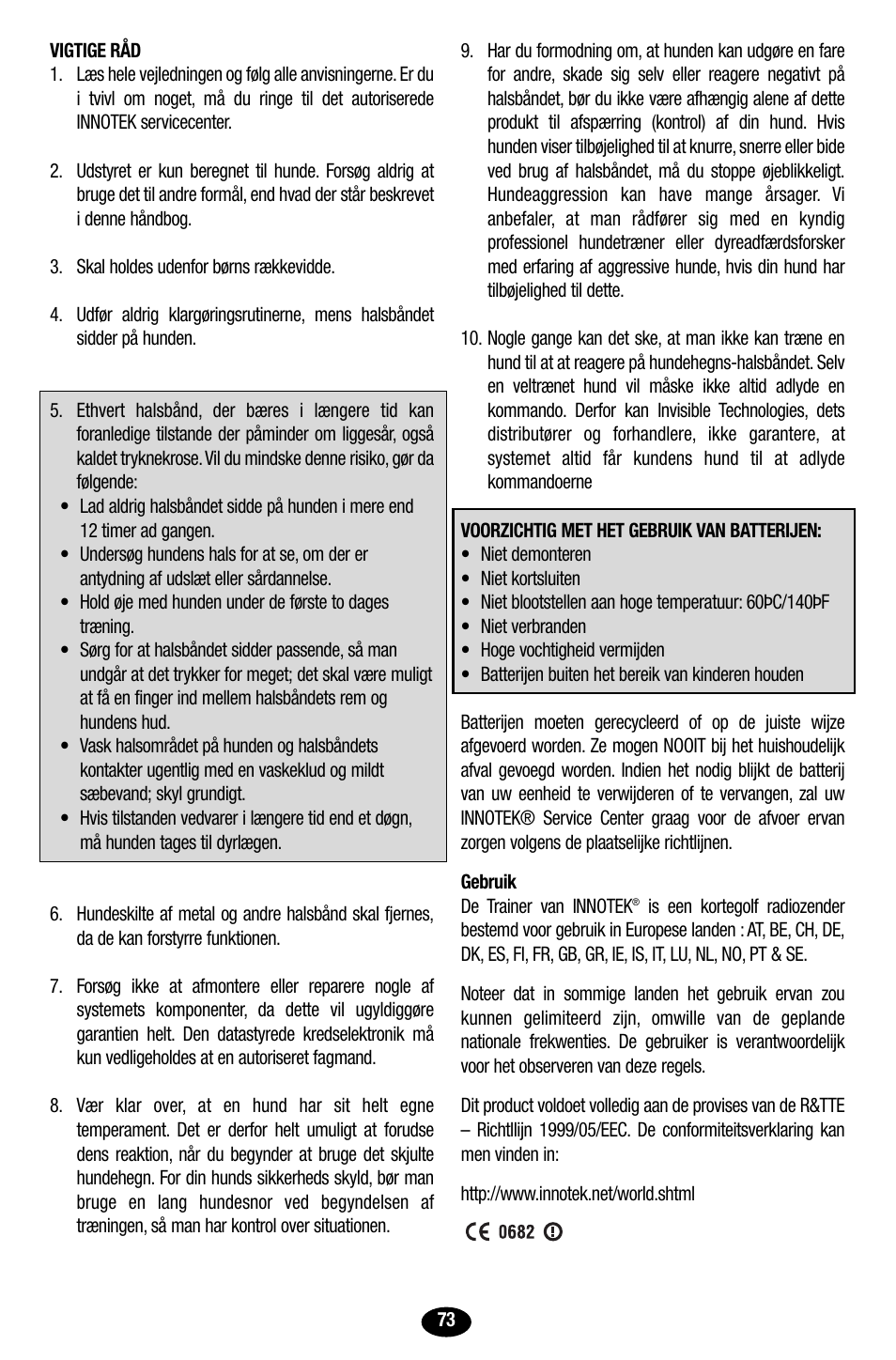 Petsafe Innotek UltraSmart Contain ‘n’ Train In-Ground Fence User Manual | Page 75 / 100