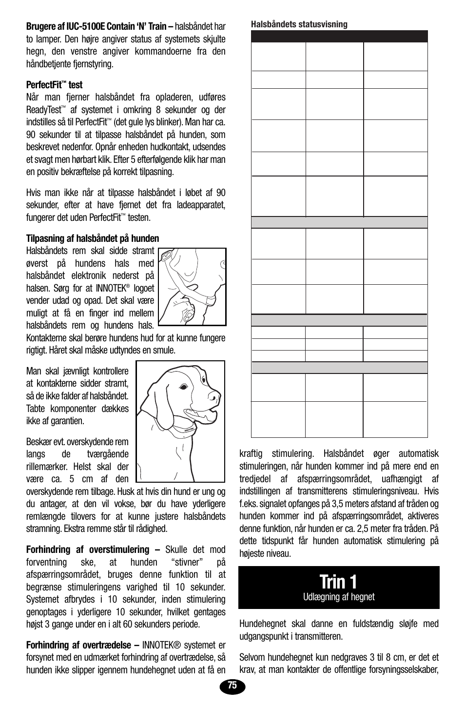 Trin 1, Udlægning af hegnet | Petsafe Innotek UltraSmart Contain ‘n’ Train In-Ground Fence User Manual | Page 77 / 100