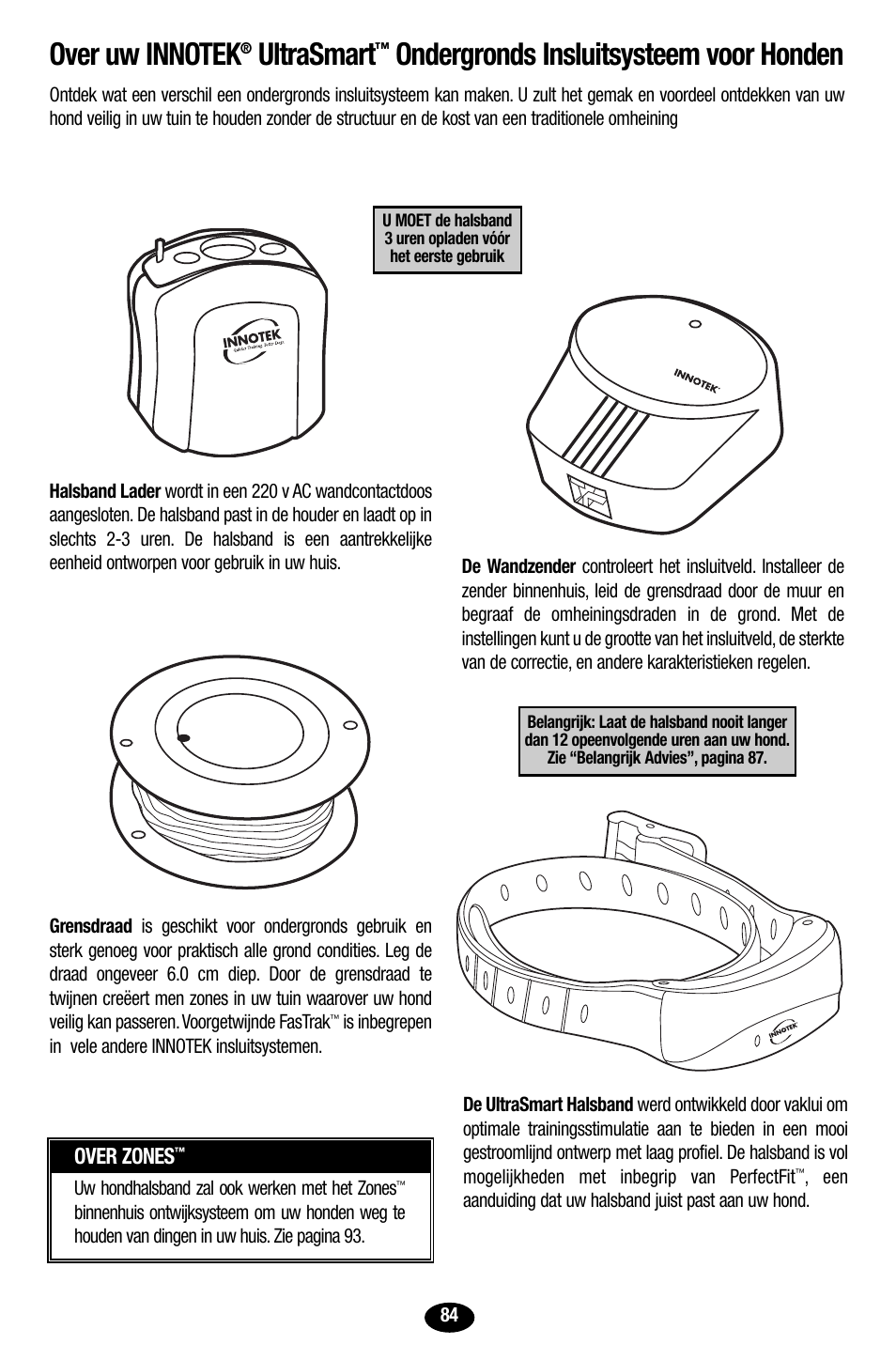 Ultrasmart, Ondergronds insluitsysteem voor honden | Petsafe Innotek UltraSmart Contain ‘n’ Train In-Ground Fence User Manual | Page 86 / 100