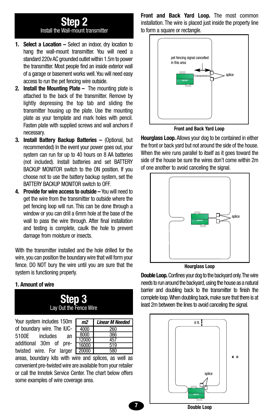 Step 3, Step 2 | Petsafe Innotek UltraSmart Contain ‘n’ Train In-Ground Fence User Manual | Page 9 / 100