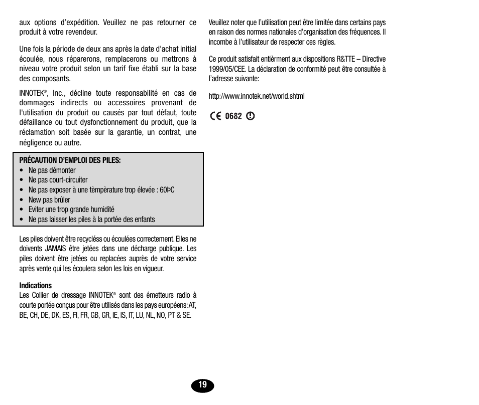 Petsafe Innotek UltraSmart Micro Remote Trainer User Manual | Page 20 / 71