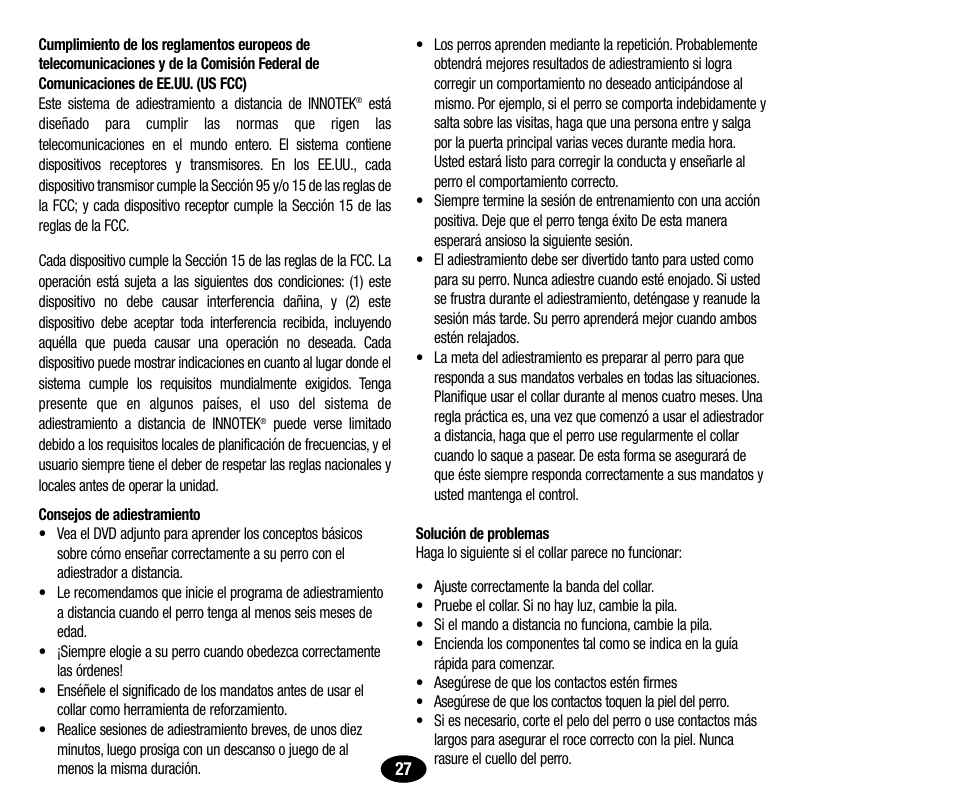 Petsafe Innotek UltraSmart Micro Remote Trainer User Manual | Page 28 / 71
