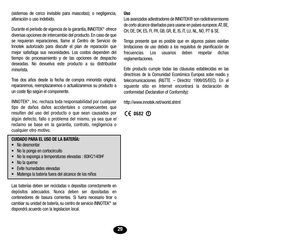 Petsafe Innotek UltraSmart Micro Remote Trainer User Manual | Page 30 / 71