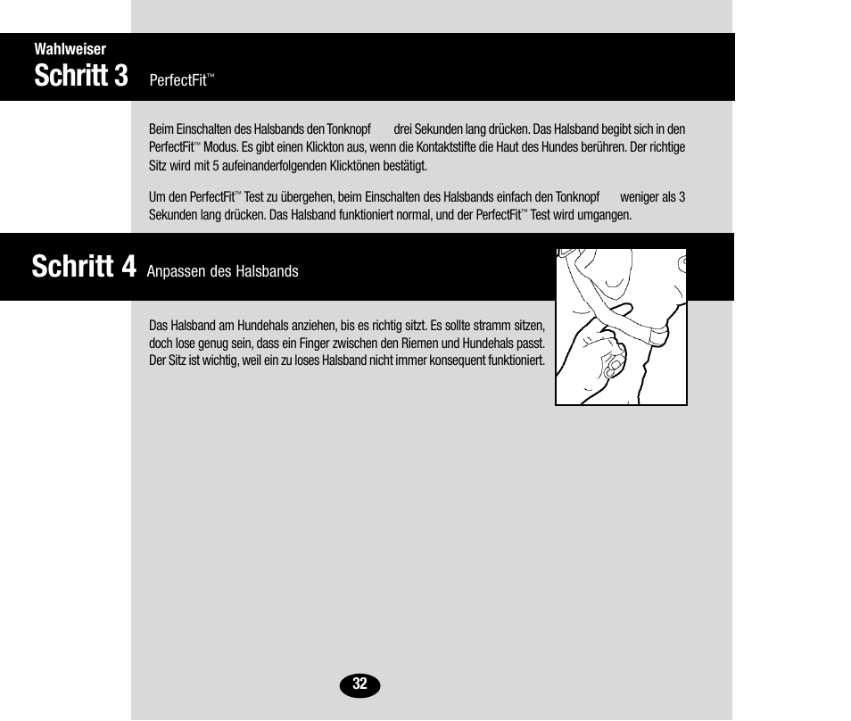 Schritt 4, Schritt 3 | Petsafe Innotek UltraSmart Micro Remote Trainer User Manual | Page 33 / 71
