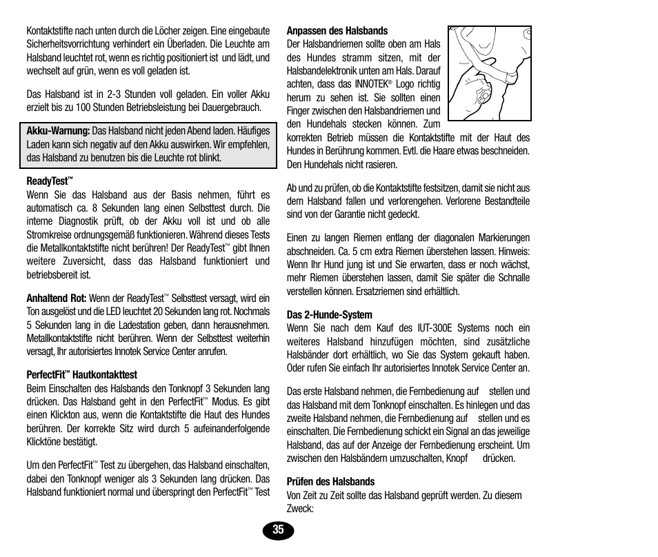 Petsafe Innotek UltraSmart Micro Remote Trainer User Manual | Page 36 / 71