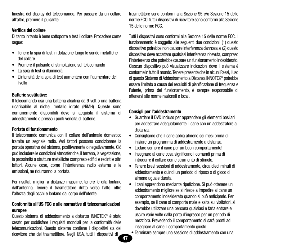 Petsafe Innotek UltraSmart Micro Remote Trainer User Manual | Page 48 / 71
