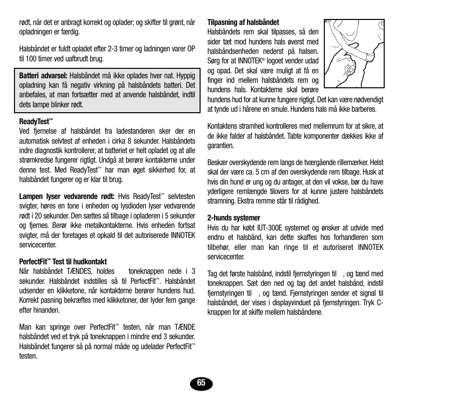 Petsafe Innotek UltraSmart Micro Remote Trainer User Manual | Page 66 / 71