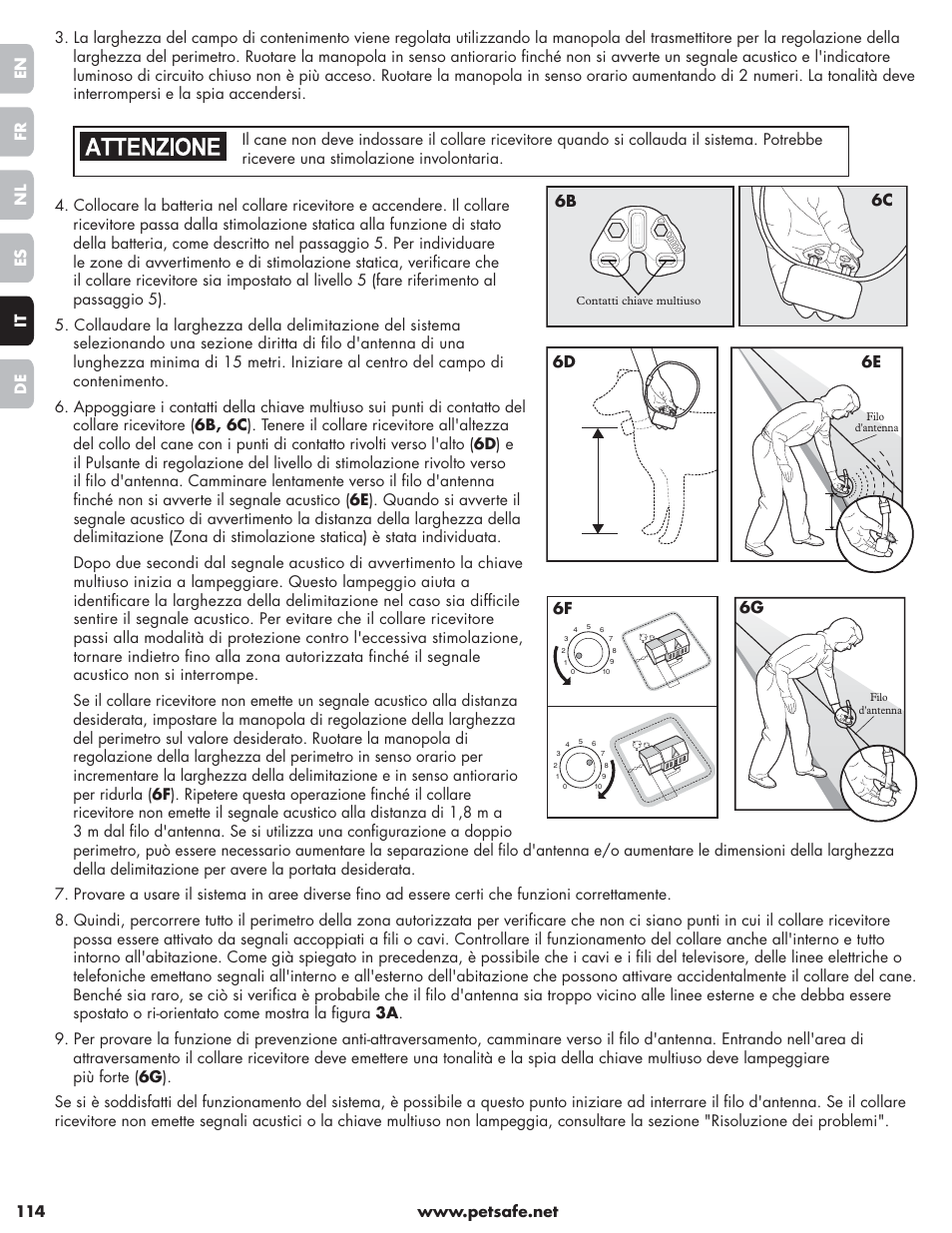 6b 6c, 6e 6d | Petsafe Little Dog Deluxe In-Ground Fence™ User Manual | Page 114 / 152