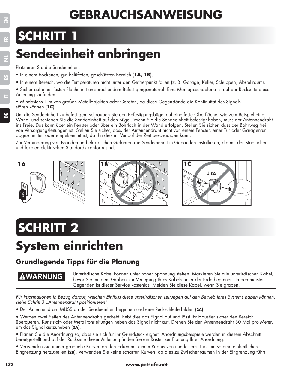 Schritt 2 system einrichten | Petsafe Little Dog Deluxe In-Ground Fence™ User Manual | Page 132 / 152