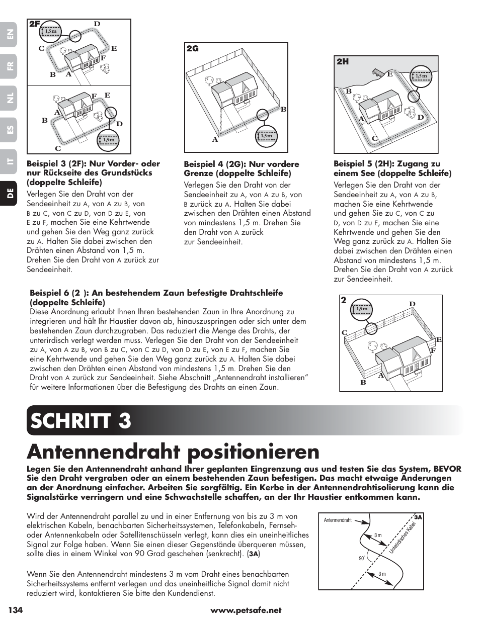 Schritt 3 antennendraht positionieren | Petsafe Little Dog Deluxe In-Ground Fence™ User Manual | Page 134 / 152