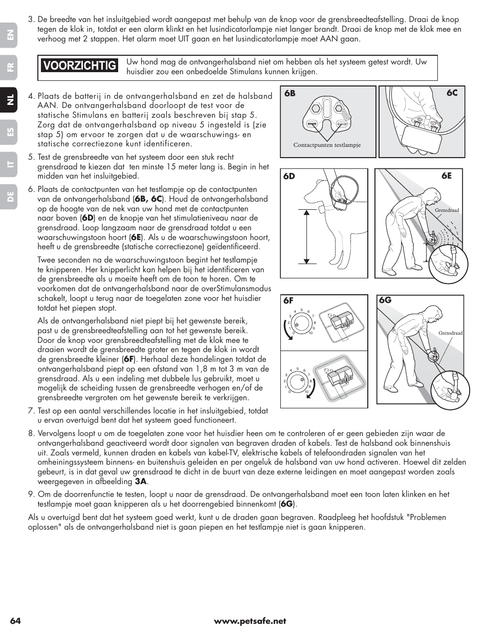 6b 6c, 6e 6d | Petsafe Little Dog Deluxe In-Ground Fence™ User Manual | Page 64 / 152