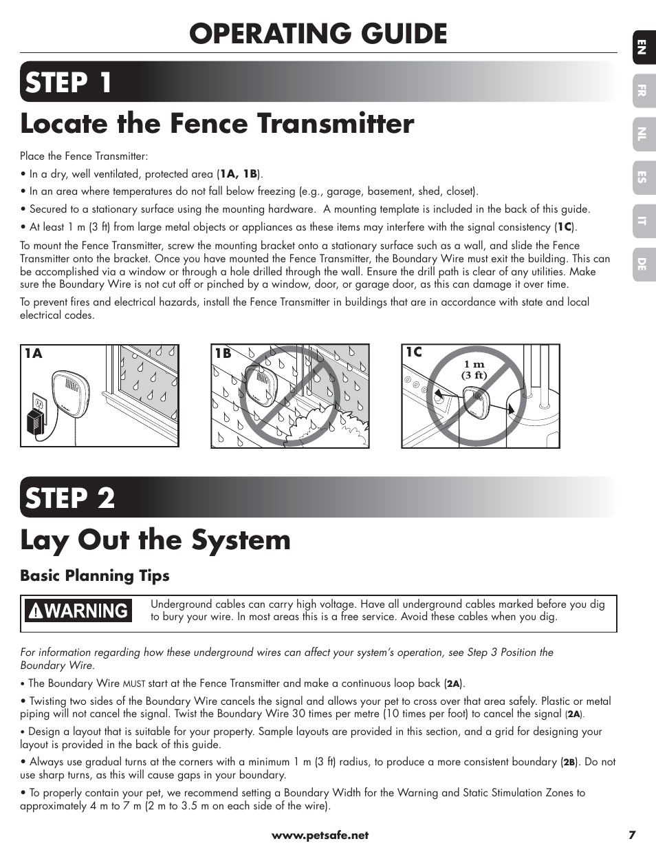 Step 2 lay out the system, Basic planning tips | Petsafe Little Dog Deluxe In-Ground Fence™ User Manual | Page 7 / 152