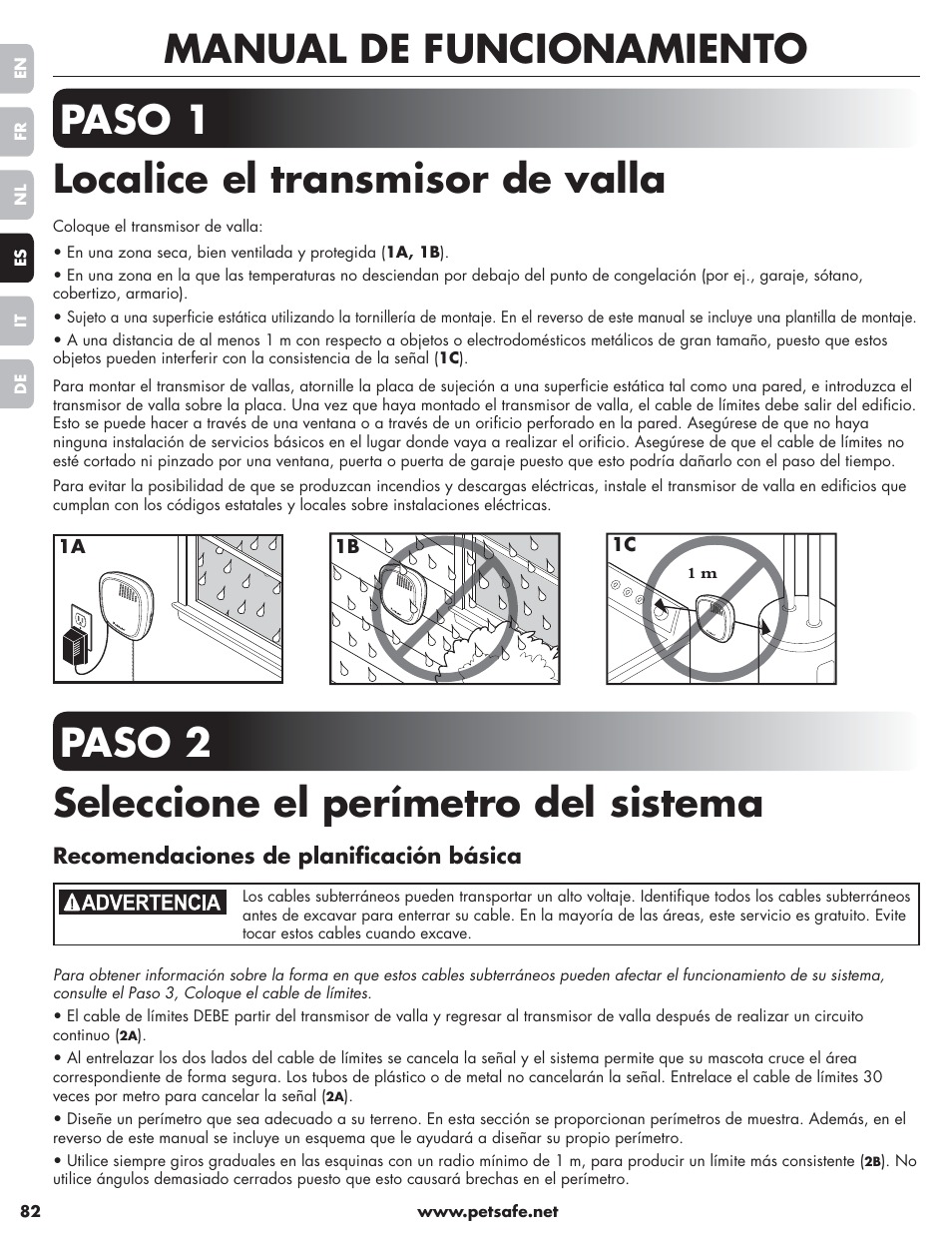 Paso 2 seleccione el perímetro del sistema | Petsafe Little Dog Deluxe In-Ground Fence™ User Manual | Page 82 / 152