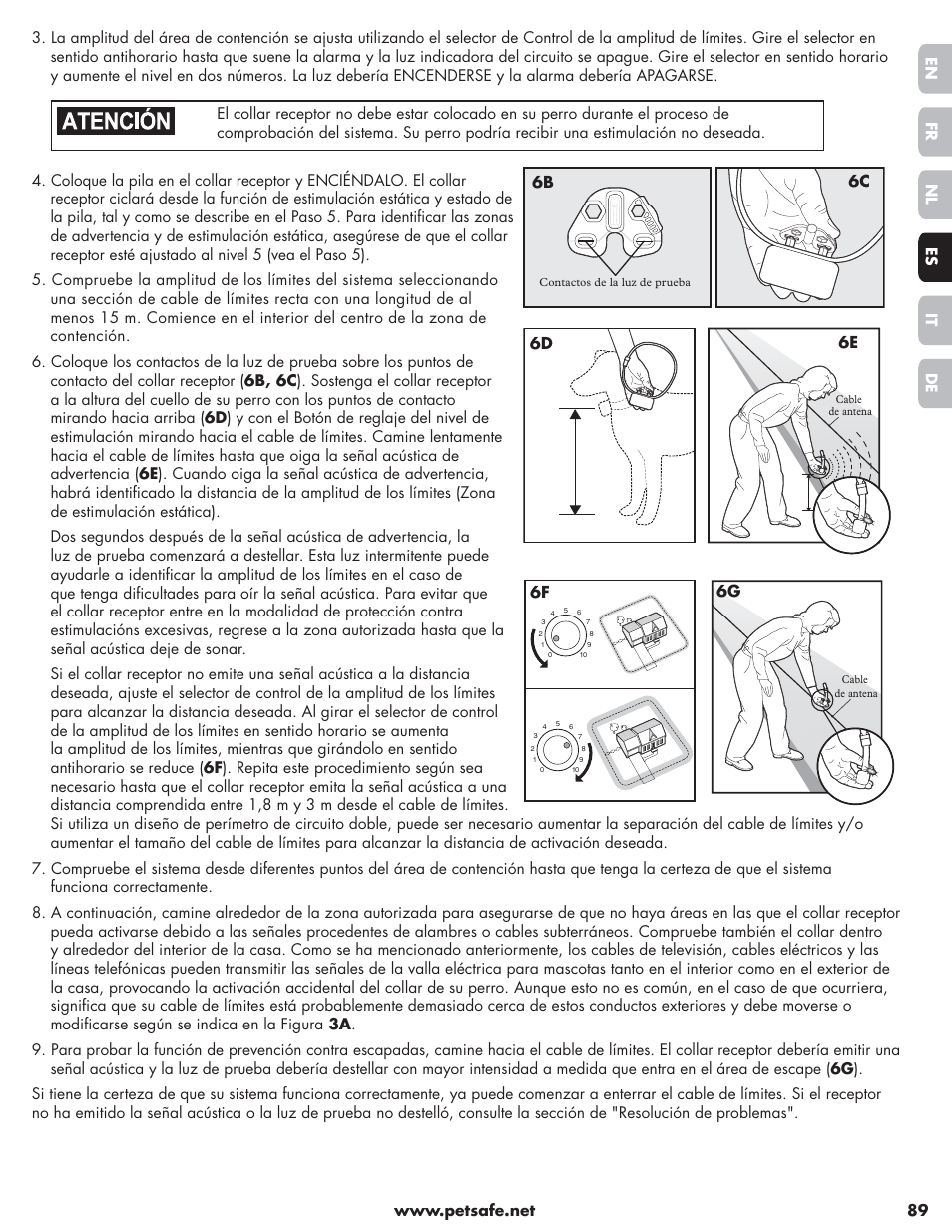 6b 6c, 6e 6d | Petsafe Little Dog Deluxe In-Ground Fence™ User Manual | Page 89 / 152
