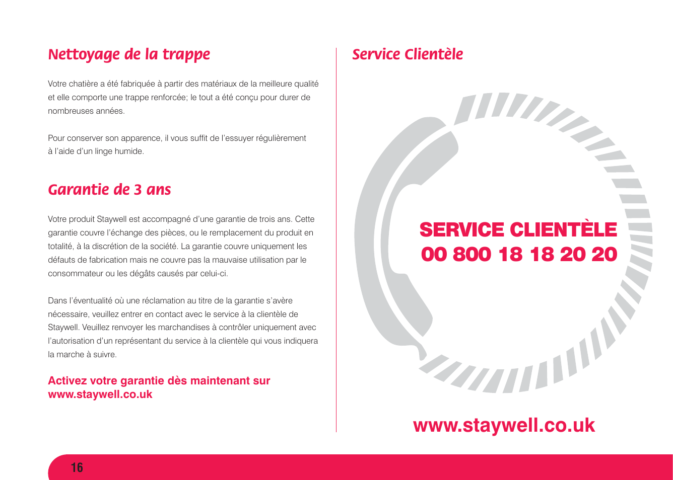 Service clientèle | Petsafe Magnetic 4 Way Locking Classic Cat Flap User Manual | Page 17 / 52