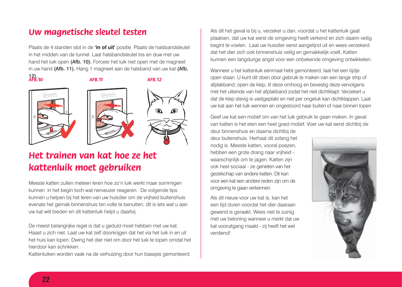 Uw magnetische sleutel testen | Petsafe Magnetic 4 Way Locking Classic Cat Flap User Manual | Page 23 / 52