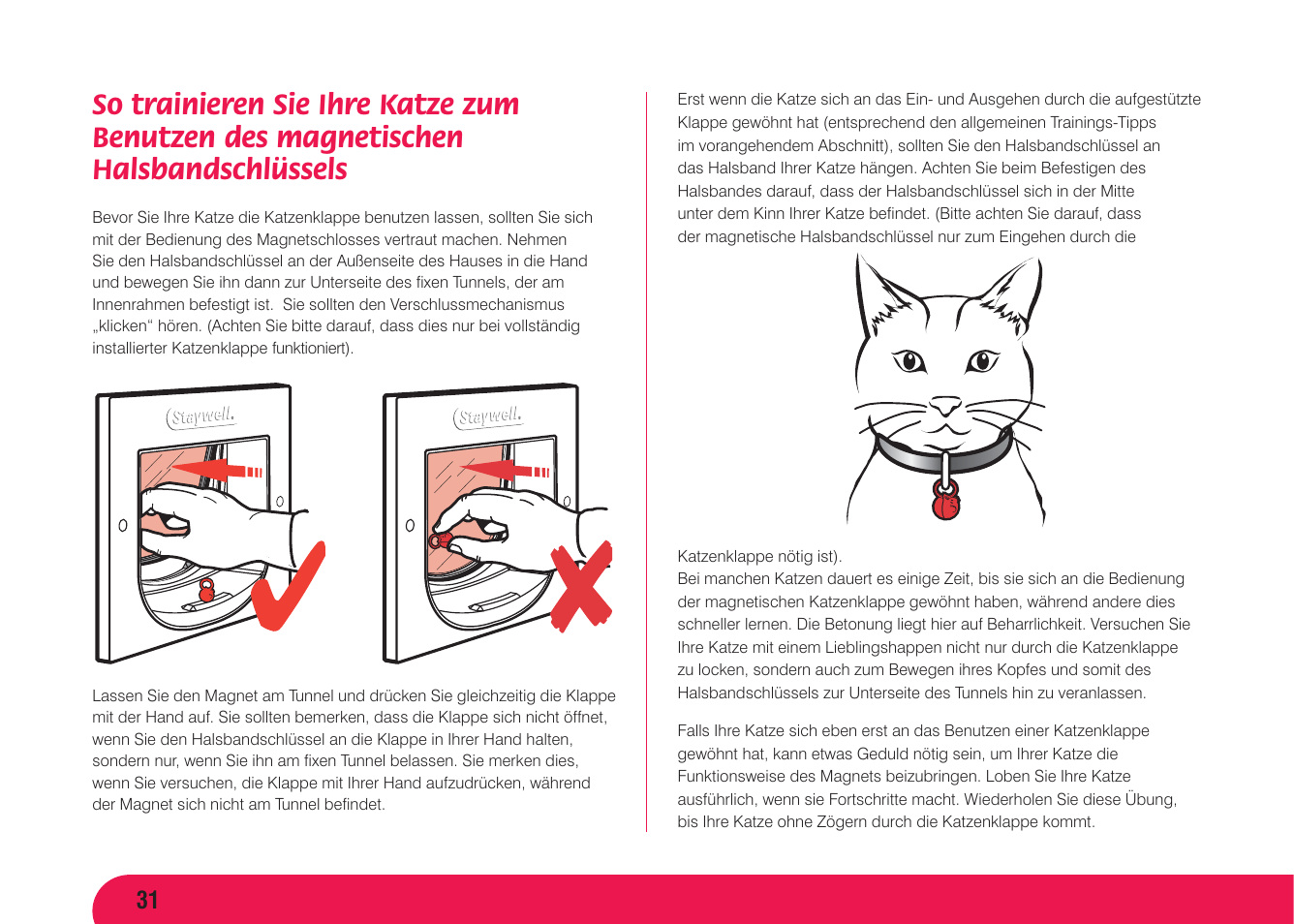 Petsafe Magnetic 4 Way Locking Classic Cat Flap User Manual | Page 32 / 52