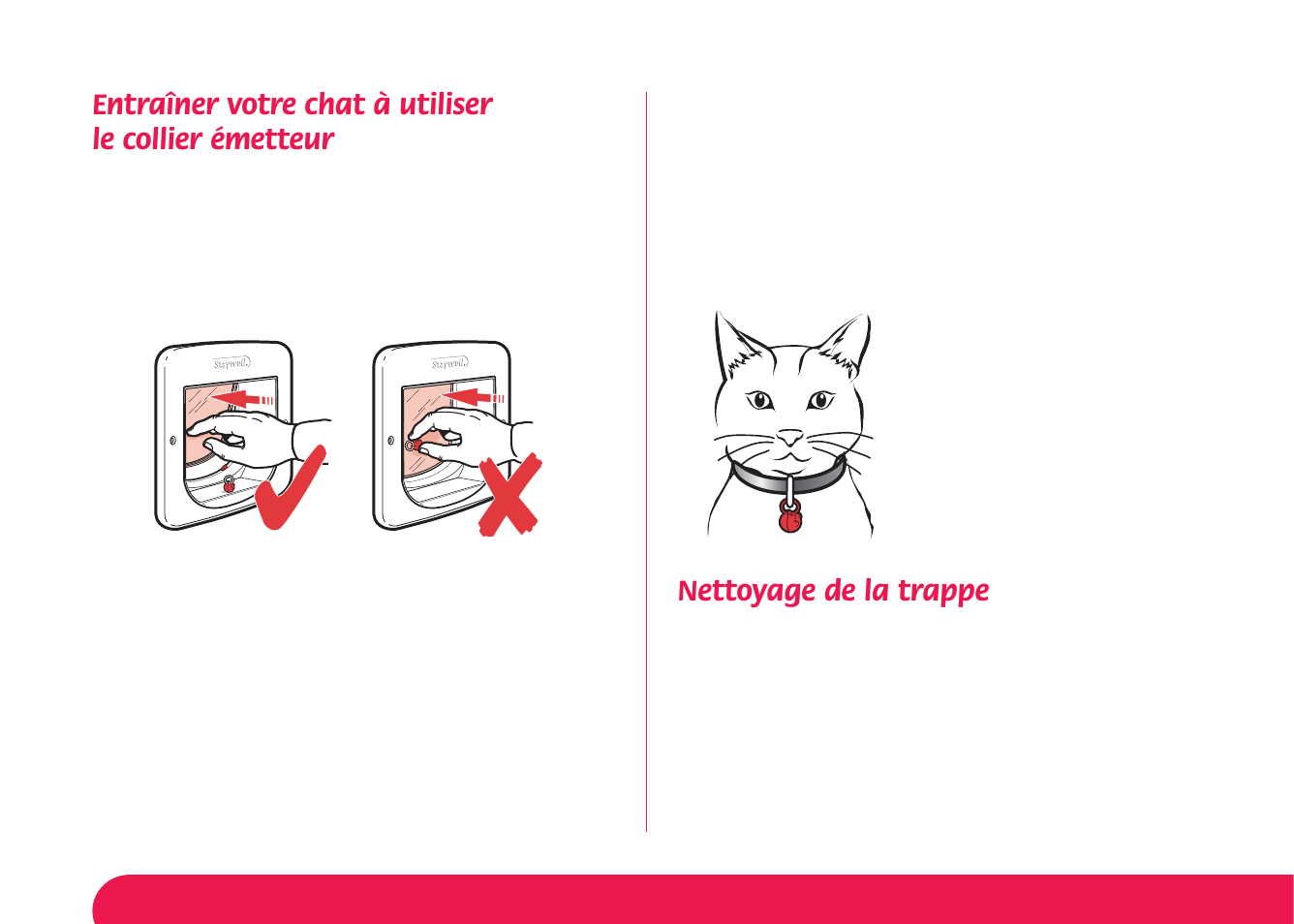 Nettoyage de la trappe | Petsafe Magnetic 4-Way Locking Cat Flap User Manual | Page 16 / 52
